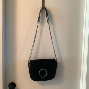 Zara Croc Embossed Shoulder Bag